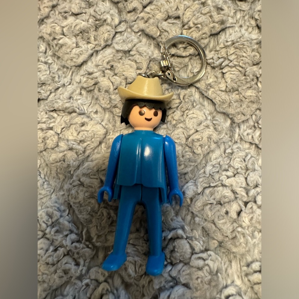 Vintage Geobra Playmobil keychain 1974